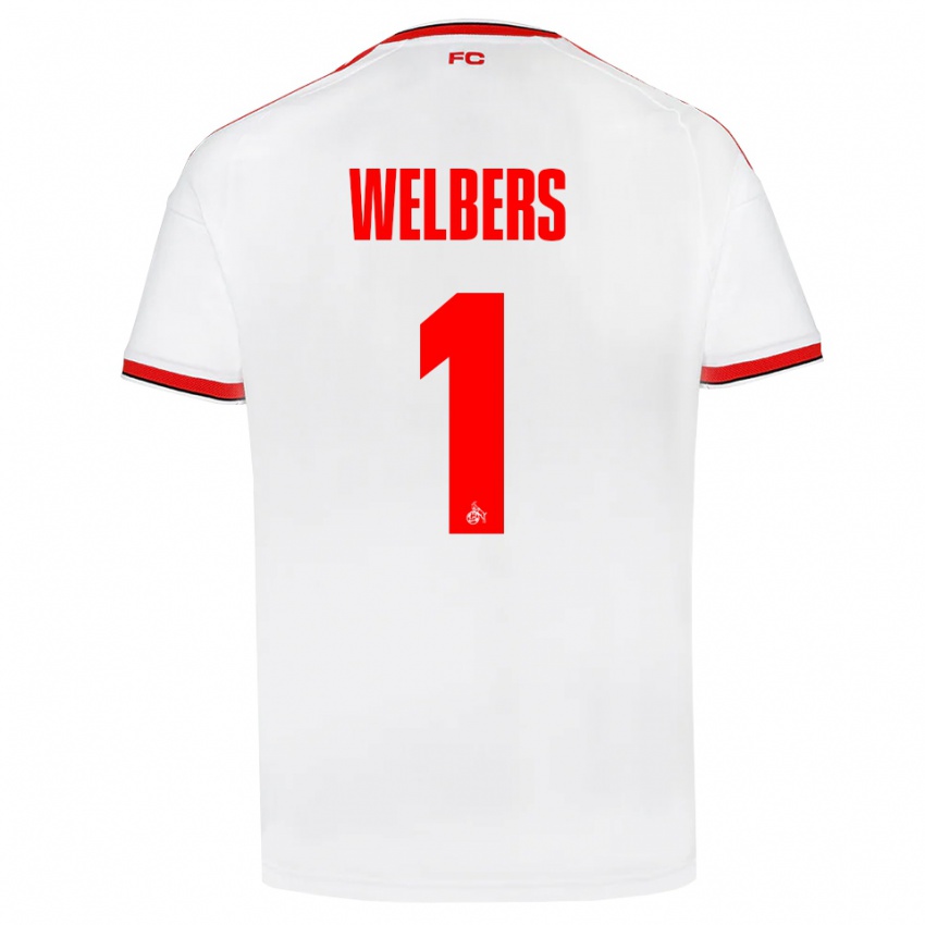 ילדים Jakob Welbers #1 לבן אדום שחור ג'רזי ביתית 2026/27 חולצה קצרה