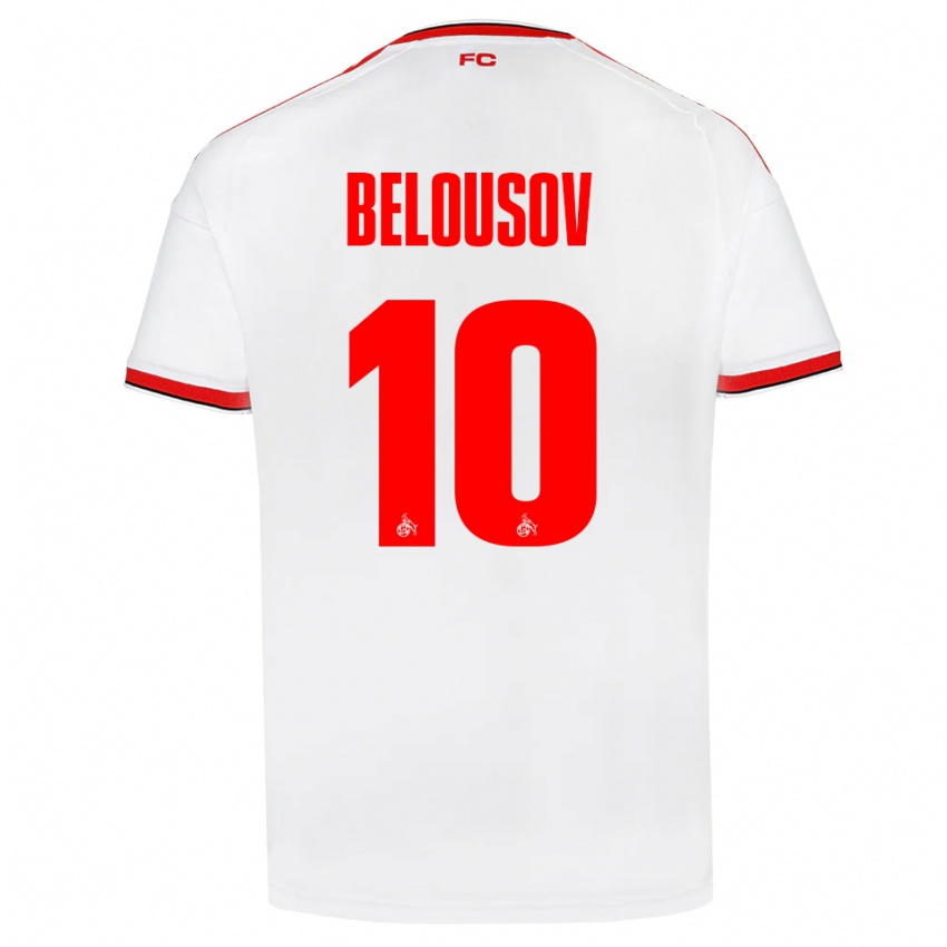 ילדים Artem Belousov #10 לבן אדום שחור ג'רזי ביתית 2026/27 חולצה קצרה