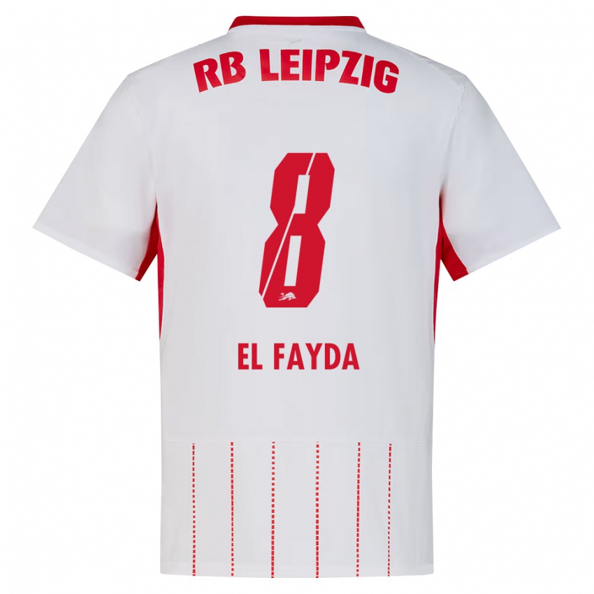 ילדים Damin El Fayda #8 אדום לבן צהוב ג'רזי ביתית 2026/27 חולצה קצרה