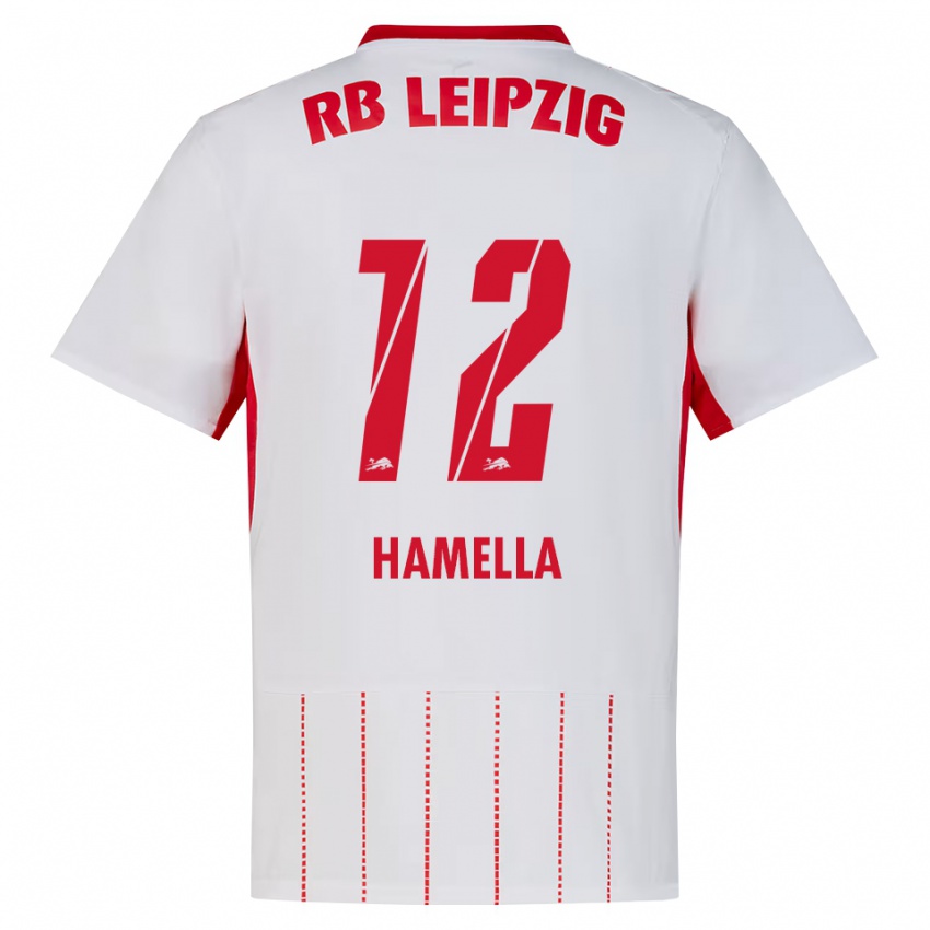 ילדים Karl Hamella #12 אדום לבן צהוב ג'רזי ביתית 2026/27 חולצה קצרה
