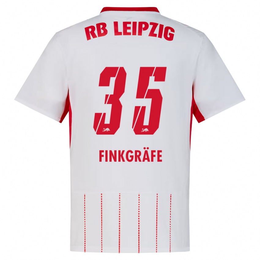 ילדים Max Finkgräfe #35 אדום לבן צהוב ג'רזי ביתית 2026/27 חולצה קצרה