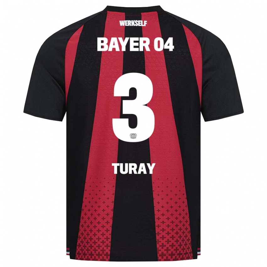 ילדים Osman Turay #3 שחור לבן אדום ג'רזי ביתית 2026/27 חולצה קצרה