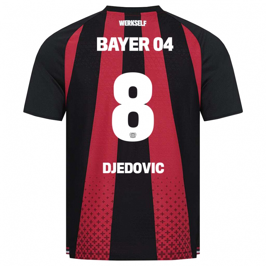 ילדים Melis Djedovic #8 שחור לבן אדום ג'רזי ביתית 2026/27 חולצה קצרה