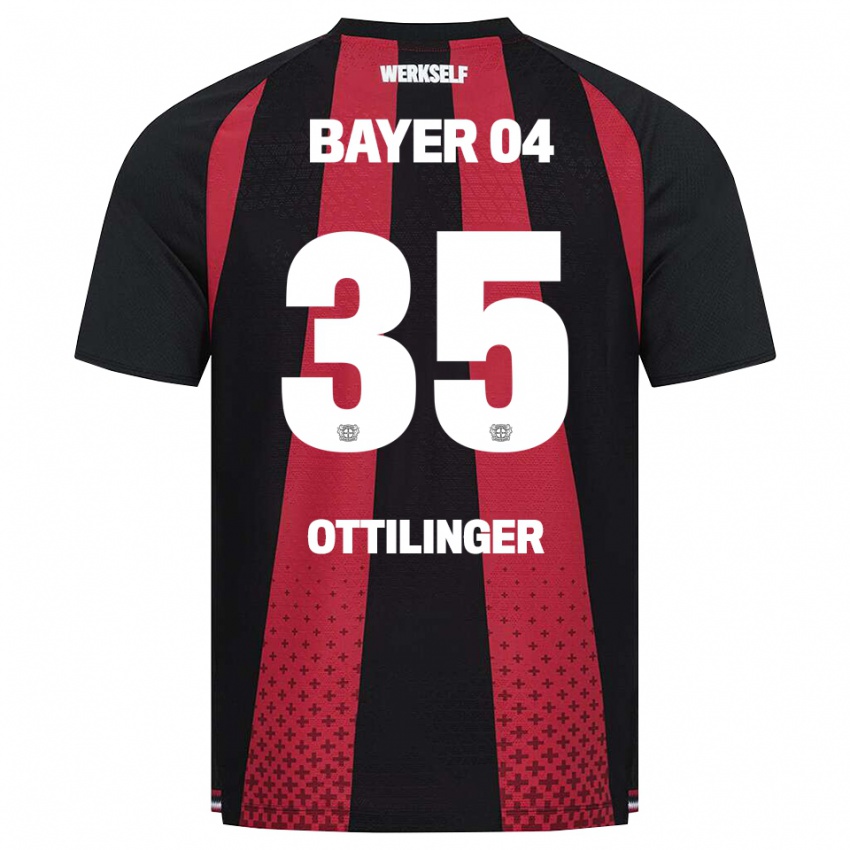 ילדים Marc Ottilinger #35 שחור לבן אדום ג'רזי ביתית 2026/27 חולצה קצרה