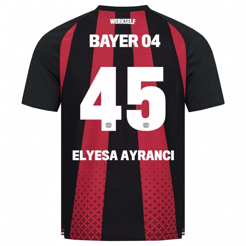 ילדים Yuşa Elyesa Ayrancı #45 שחור לבן אדום ג'רזי ביתית 2026/27 חולצה קצרה