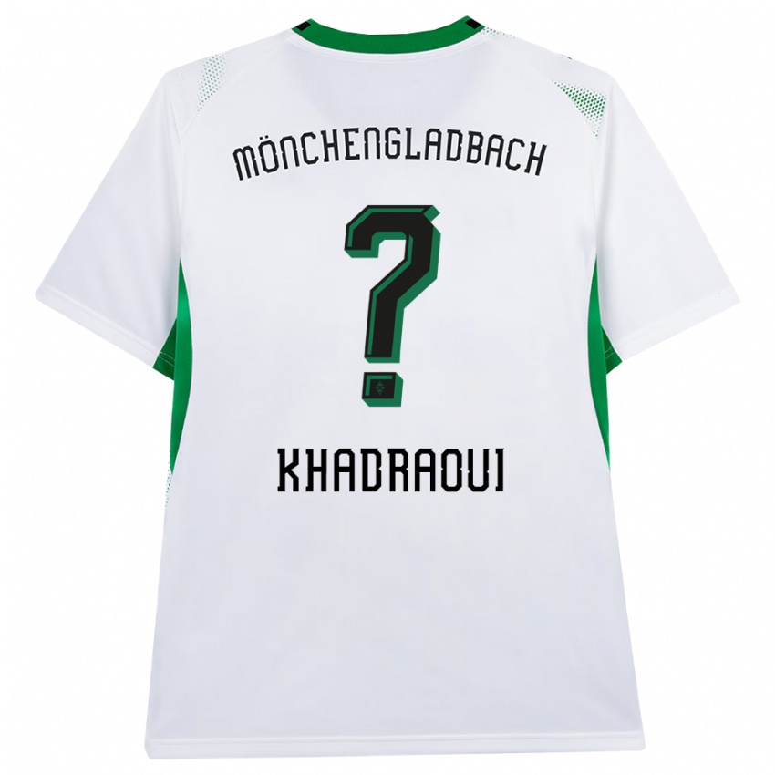 ילדים Rayan Khadraoui #0 לבן שחור ירוק ג'רזי ביתית 2026/27 חולצה קצרה