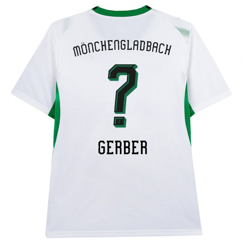 ילדים Sophia Gerber #0 לבן שחור ירוק ג'רזי ביתית 2026/27 חולצה קצרה