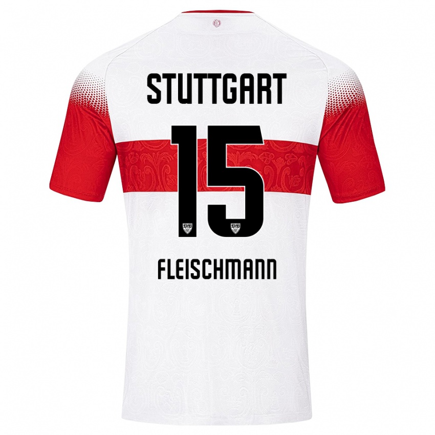 ילדים Svea Fleischmann #15 לבן אדום צהוב ג'רזי ביתית 2026/27 חולצה קצרה