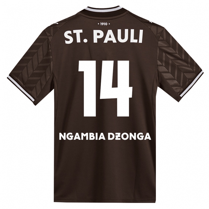 ילדים Sisco Ngambia Dzonga #14 קפה לבן ג'רזי ביתית 2026/27 חולצה קצרה
