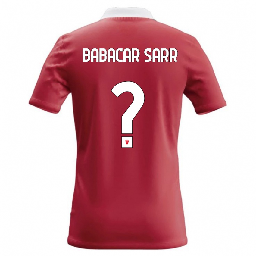 ילדים Pietro Babacar Sarr #0 אדום לבן ג'רזי ביתית 2026/27 חולצה קצרה