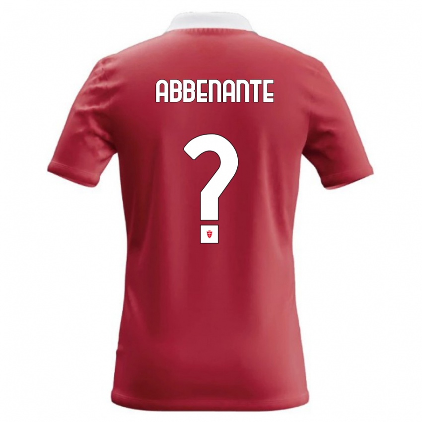 ילדים Alessandro Abbenante #0 אדום לבן ג'רזי ביתית 2026/27 חולצה קצרה