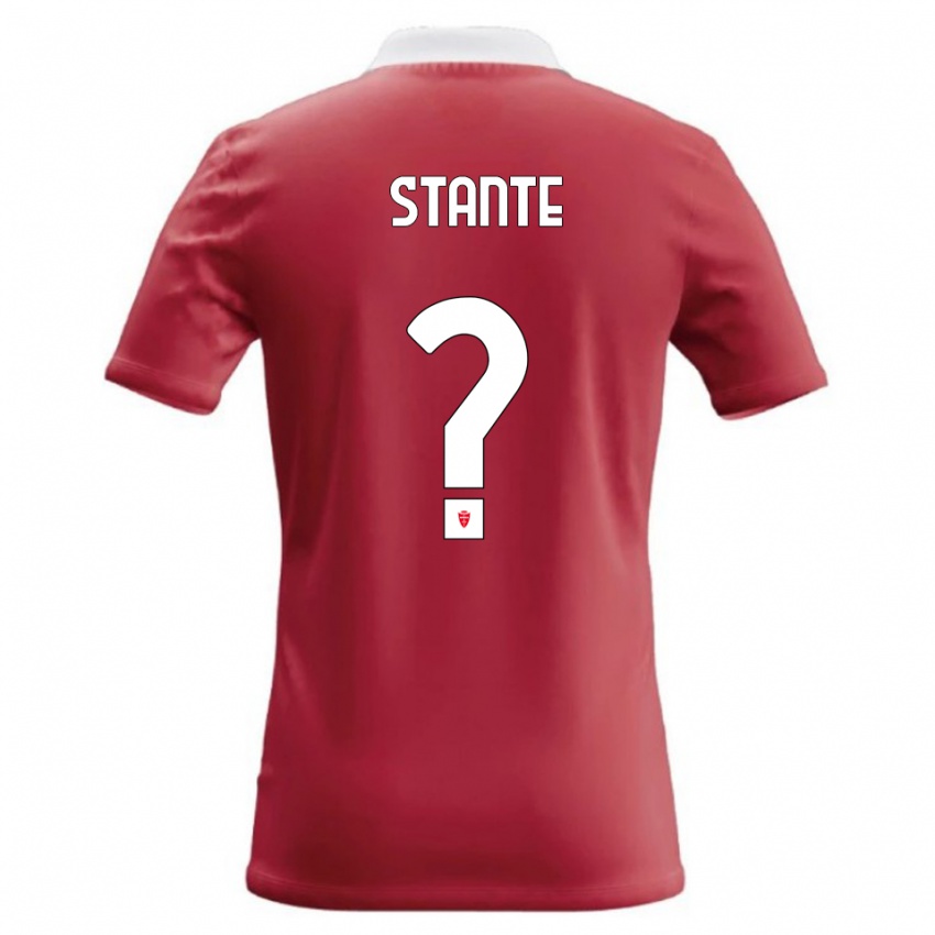 ילדים Edoardo Stante #0 אדום לבן ג'רזי ביתית 2026/27 חולצה קצרה