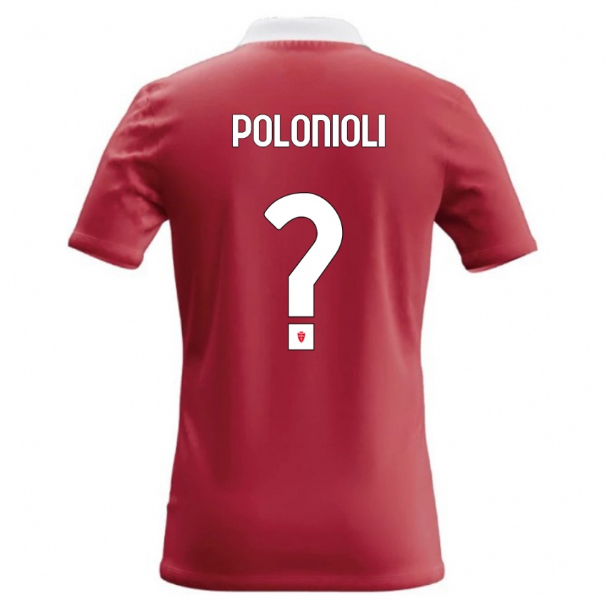 ילדים Matteo Polonioli #0 אדום לבן ג'רזי ביתית 2026/27 חולצה קצרה