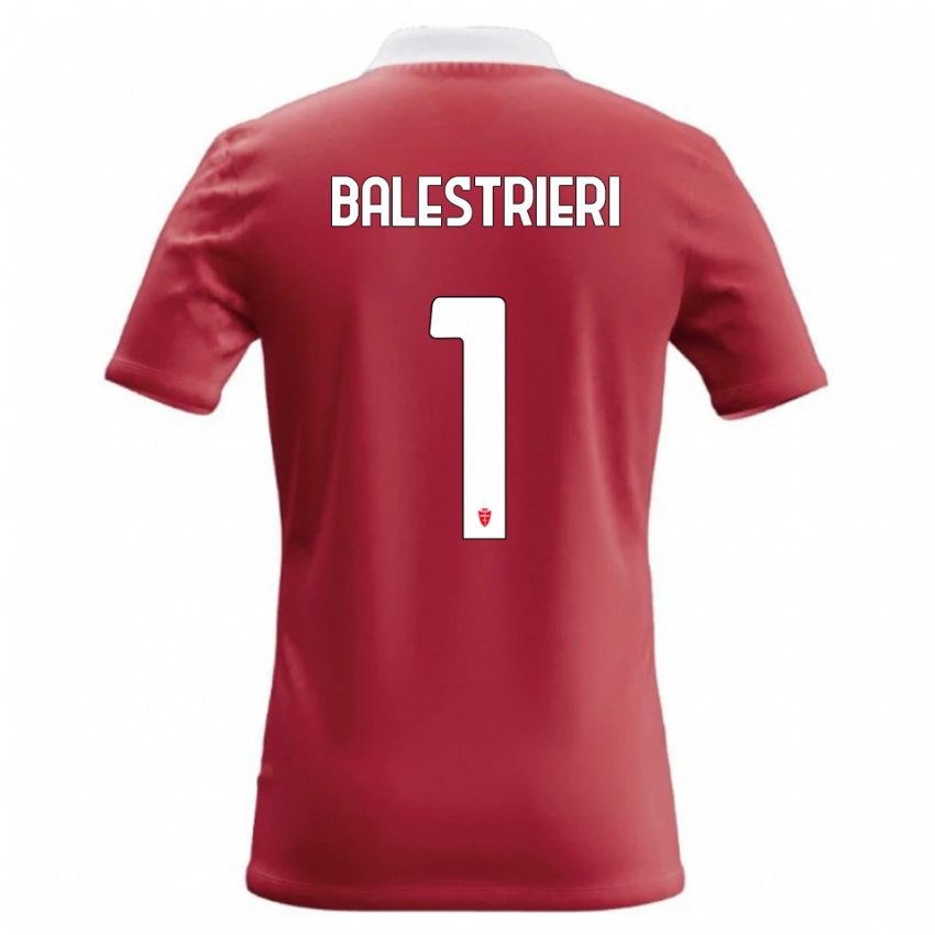 ילדים Alessandro Balestrieri #1 אדום לבן ג'רזי ביתית 2026/27 חולצה קצרה