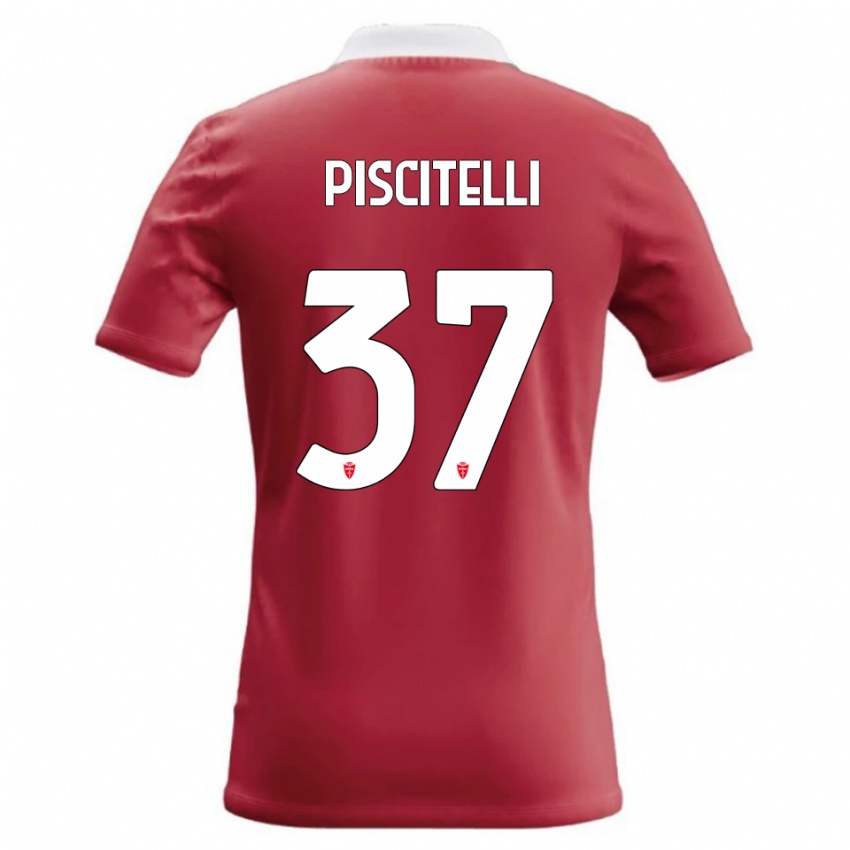 ילדים Pasquale Piscitelli #37 אדום לבן ג'רזי ביתית 2026/27 חולצה קצרה