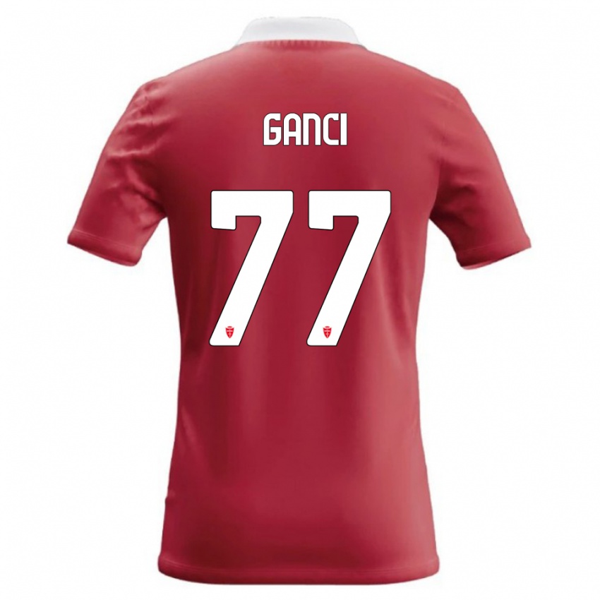 ילדים Daniele Ganci #77 אדום לבן ג'רזי ביתית 2026/27 חולצה קצרה