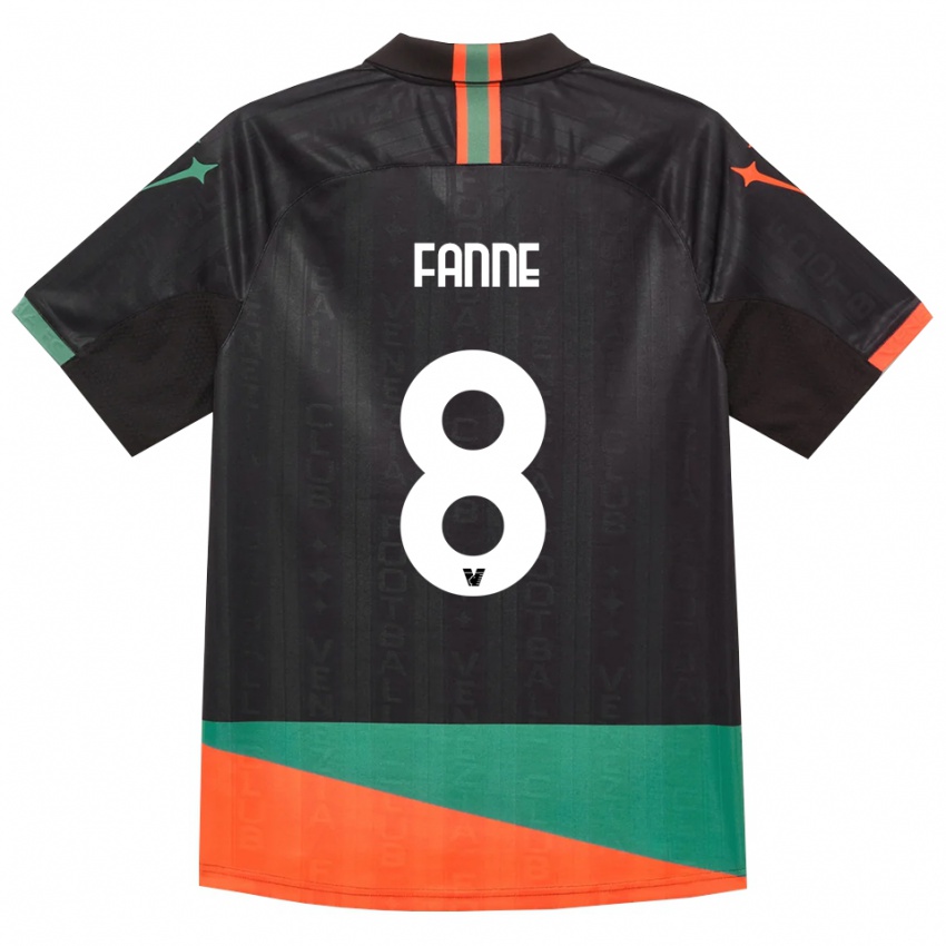 ילדים Lamine Fanne #8 שחור כתום ירוק ג'רזי ביתית 2026/27 חולצה קצרה