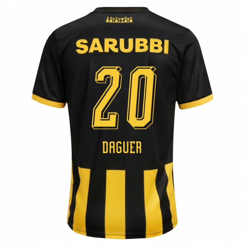 ילדים Julio Daguer #20 שחור צהוב ג'רזי ביתית 2026/27 חולצה קצרה