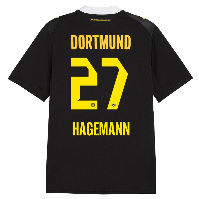 ילדים Keron Hagemann #27 שחור אדום צהוב הרחק ג'רזי 2026/27 חולצה קצרה