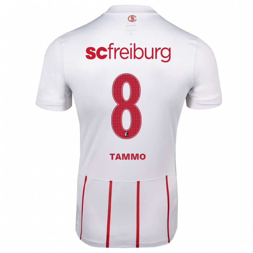 ילדים Tammo Schiertz #8 לבן אדום צהוב הרחק ג'רזי 2026/27 חולצה קצרה