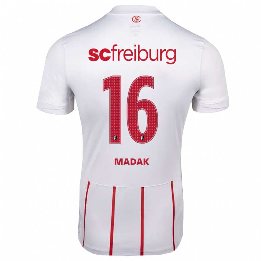 ילדים Mahir Madak #16 לבן אדום צהוב הרחק ג'רזי 2026/27 חולצה קצרה