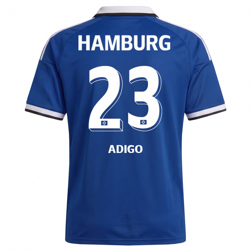 ילדים N. Adigo #23 לבן כחול הרחק ג'רזי 2026/27 חולצה קצרה