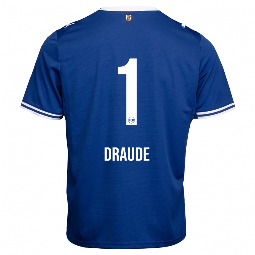 ילדים Michel Draude #1 כחול מלכותי לבן הרחק ג'רזי 2026/27 חולצה קצרה