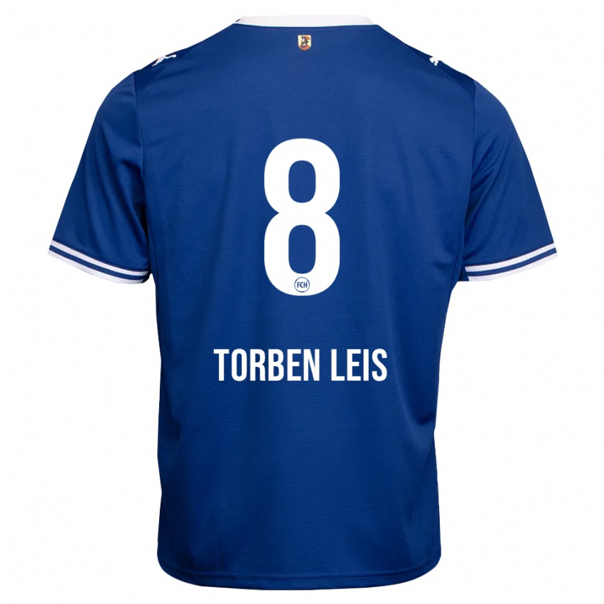 ילדים Torben Leis #8 כחול מלכותי לבן הרחק ג'רזי 2026/27 חולצה קצרה