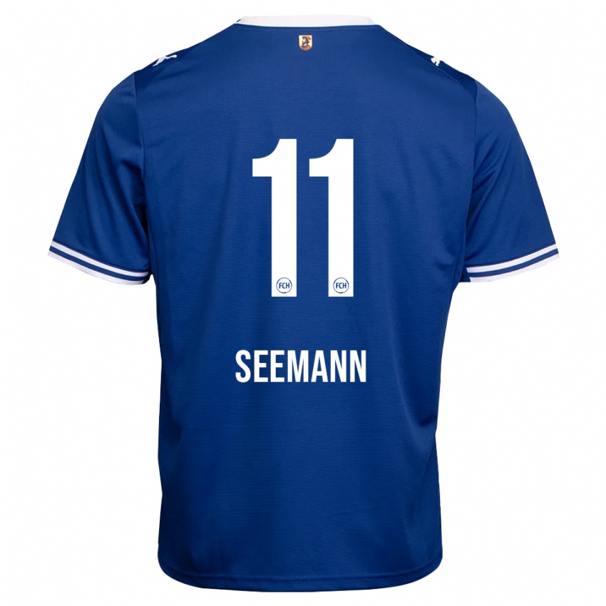 ילדים Maria Seemann #11 כחול מלכותי לבן הרחק ג'רזי 2026/27 חולצה קצרה