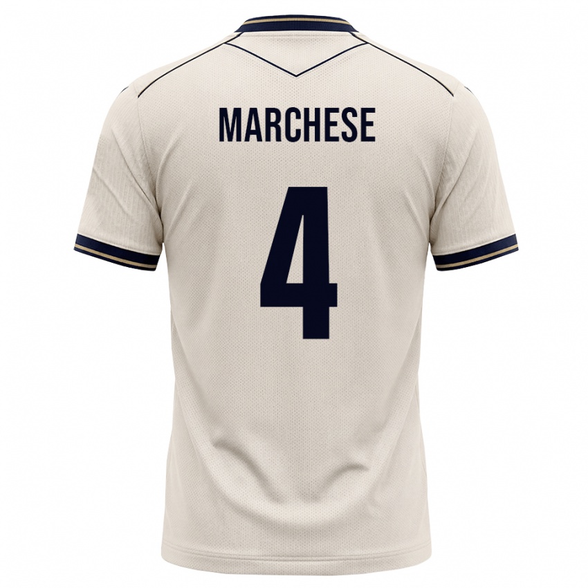 ילדים Luca Marchese #4 לבן מבריק כחול דיו הרחק ג'רזי 2026/27 חולצה קצרה