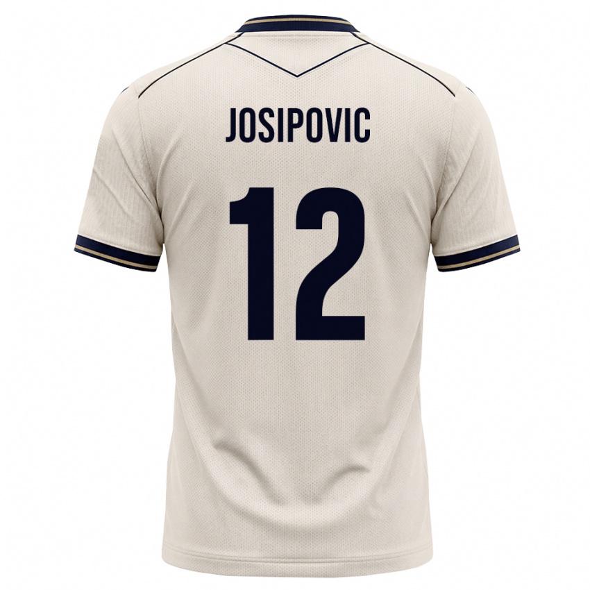 ילדים Mihael Josipovic #12 לבן מבריק כחול דיו הרחק ג'רזי 2026/27 חולצה קצרה