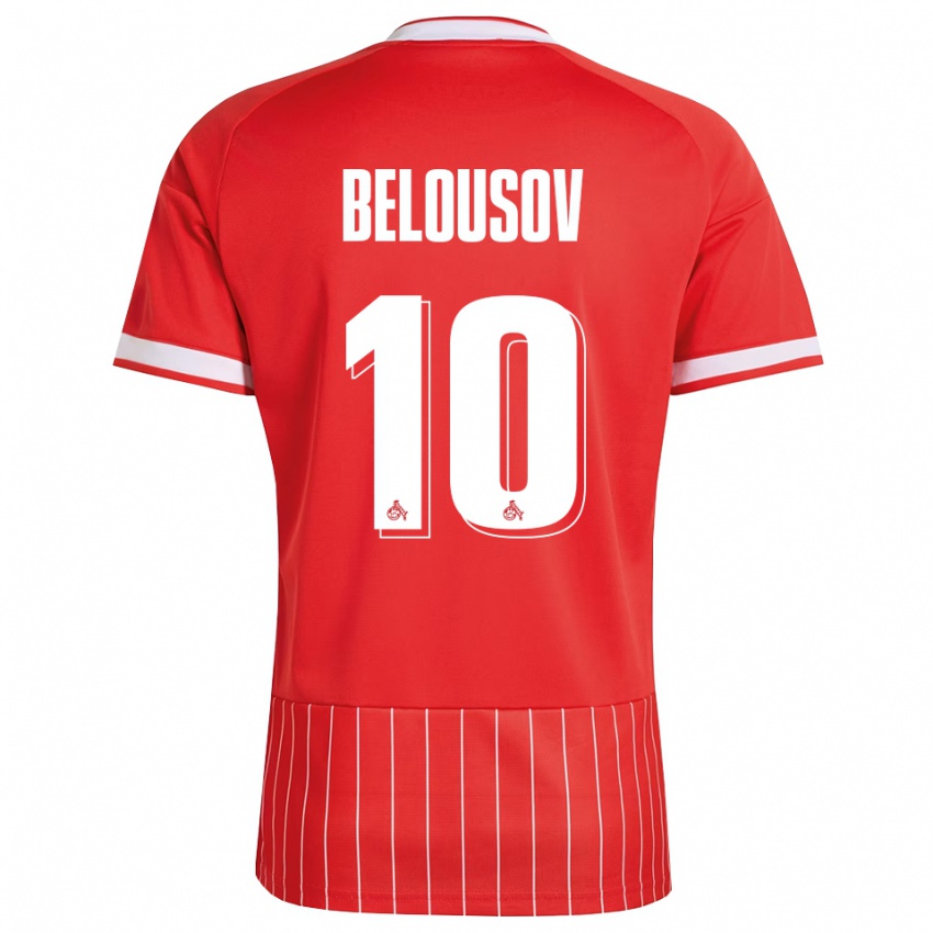 ילדים Artem Belousov #10 ירוק אדום לבן הרחק ג'רזי 2026/27 חולצה קצרה