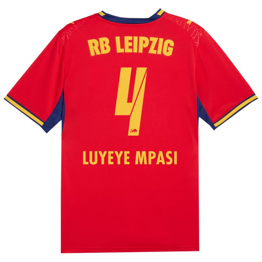 ילדים Seal Luyeye Mpasi #4 כחול מלכותי צהוב אדום הרחק ג'רזי 2026/27 חולצה קצרה