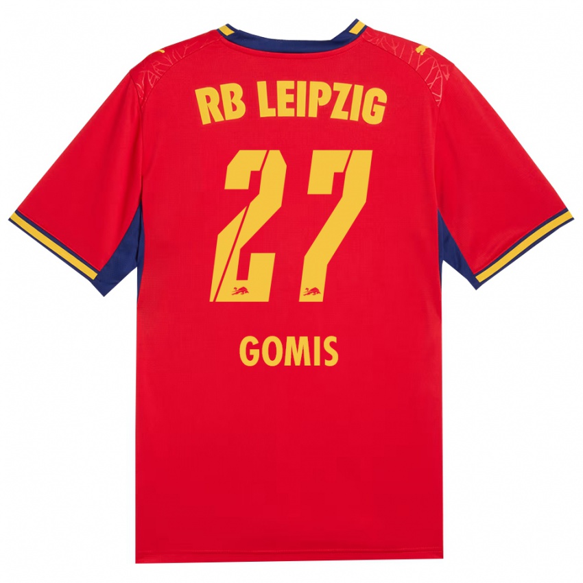 ילדים Tidiam Gomis #27 כחול מלכותי צהוב אדום הרחק ג'רזי 2026/27 חולצה קצרה