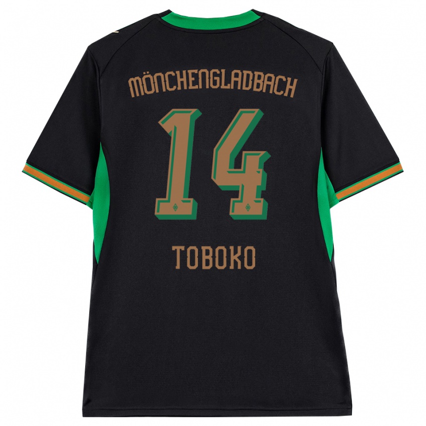 ילדים Rubén Toboko #14 שחור כתום ירוק חום הרחק ג'רזי 2026/27 חולצה קצרה