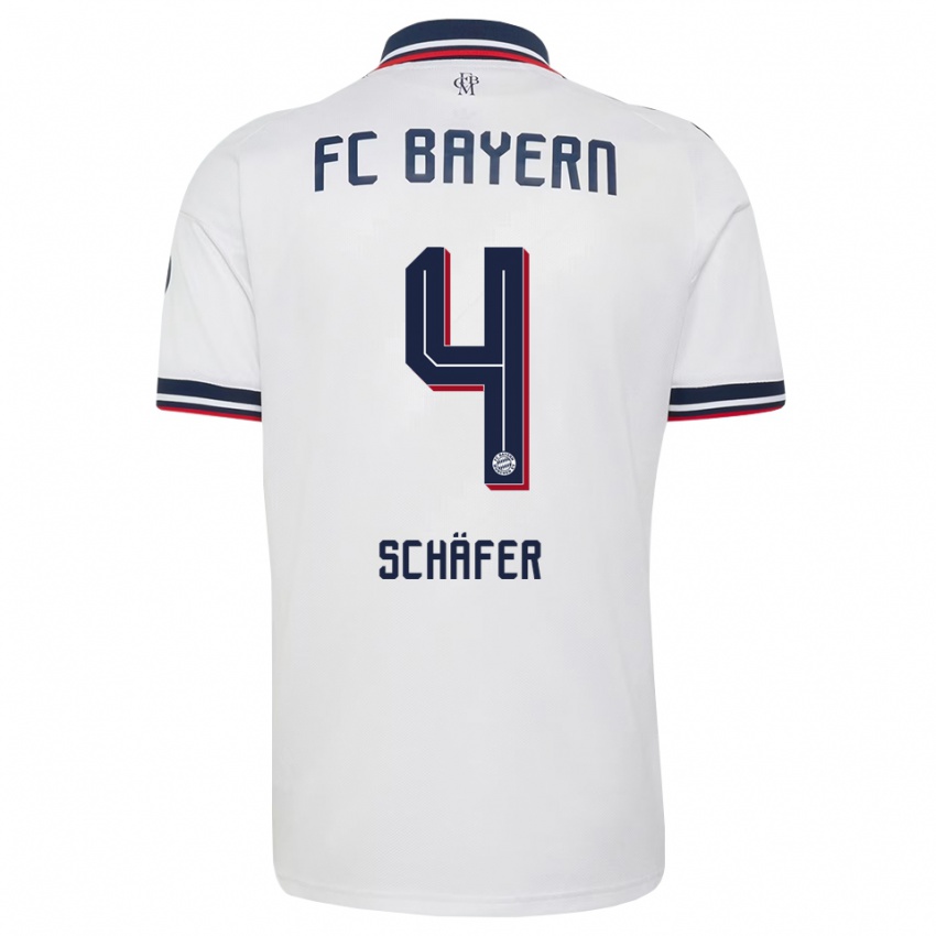 ילדים Luis Schäfer #4 אפור אדום לבן הרחק ג'רזי 2026/27 חולצה קצרה