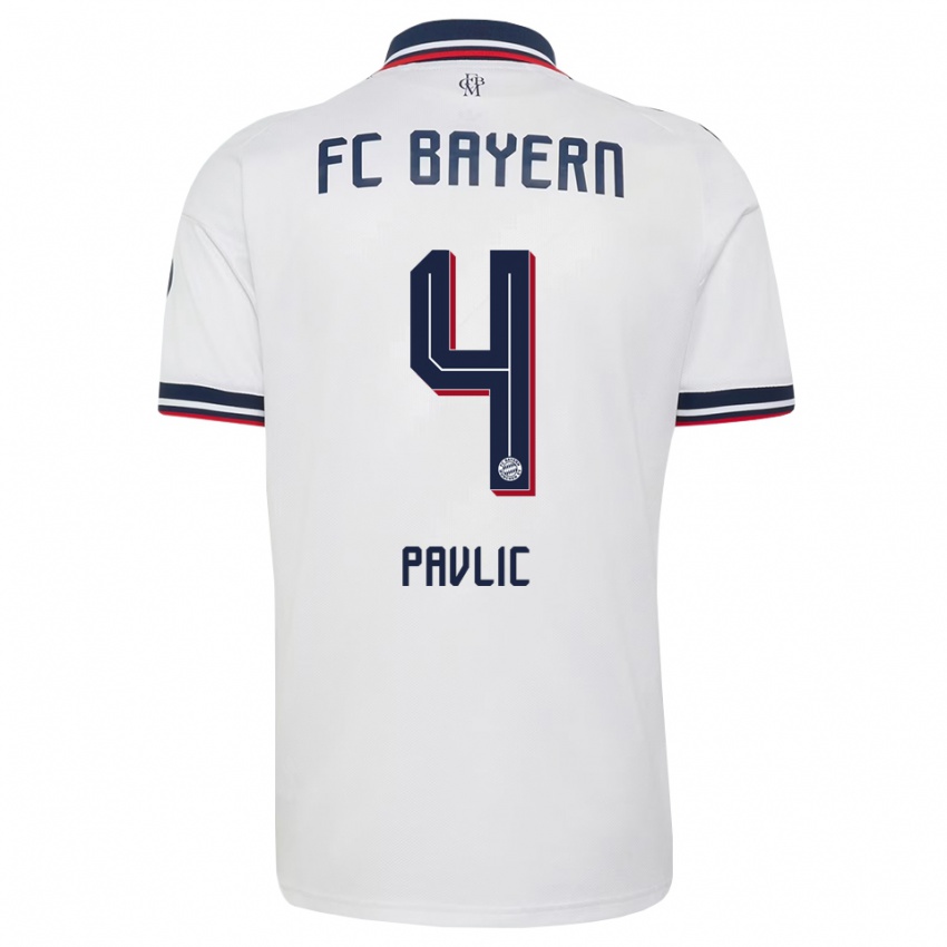 ילדים Raphael Pavlic #4 אפור אדום לבן הרחק ג'רזי 2026/27 חולצה קצרה