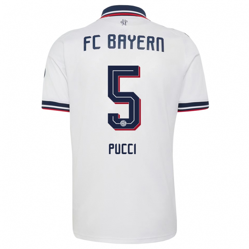 ילדים Xaver Pucci #5 אפור אדום לבן הרחק ג'רזי 2026/27 חולצה קצרה