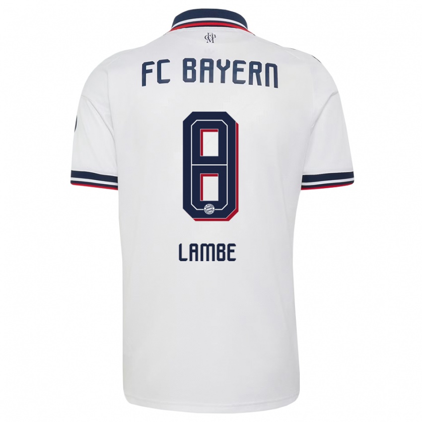 ילדים Allen Lambe #8 אפור אדום לבן הרחק ג'רזי 2026/27 חולצה קצרה