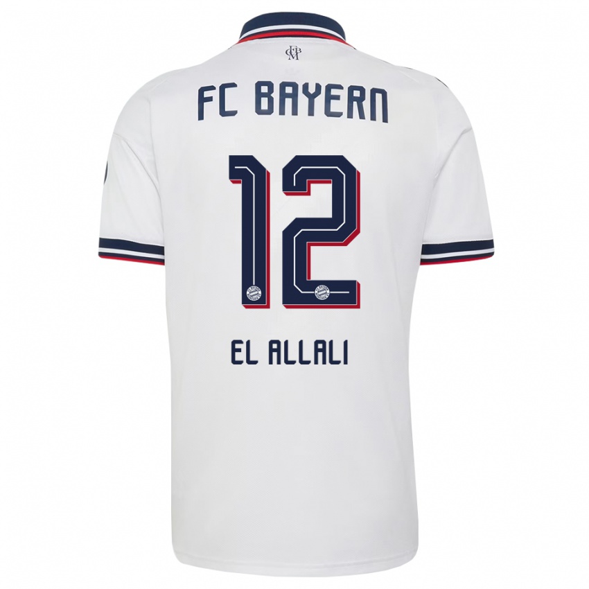 ילדים Jonas El Allali #12 אפור אדום לבן הרחק ג'רזי 2026/27 חולצה קצרה