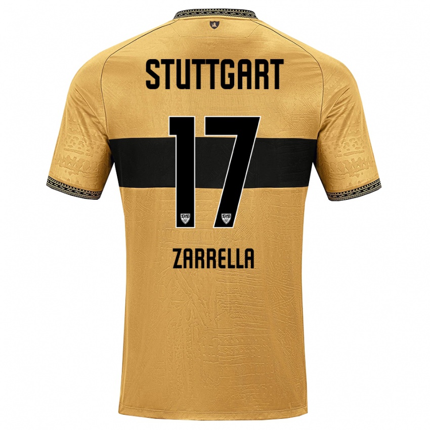 ילדים Gabriel Zarrella #17 לבן שחור חום הרחק ג'רזי 2026/27 חולצה קצרה