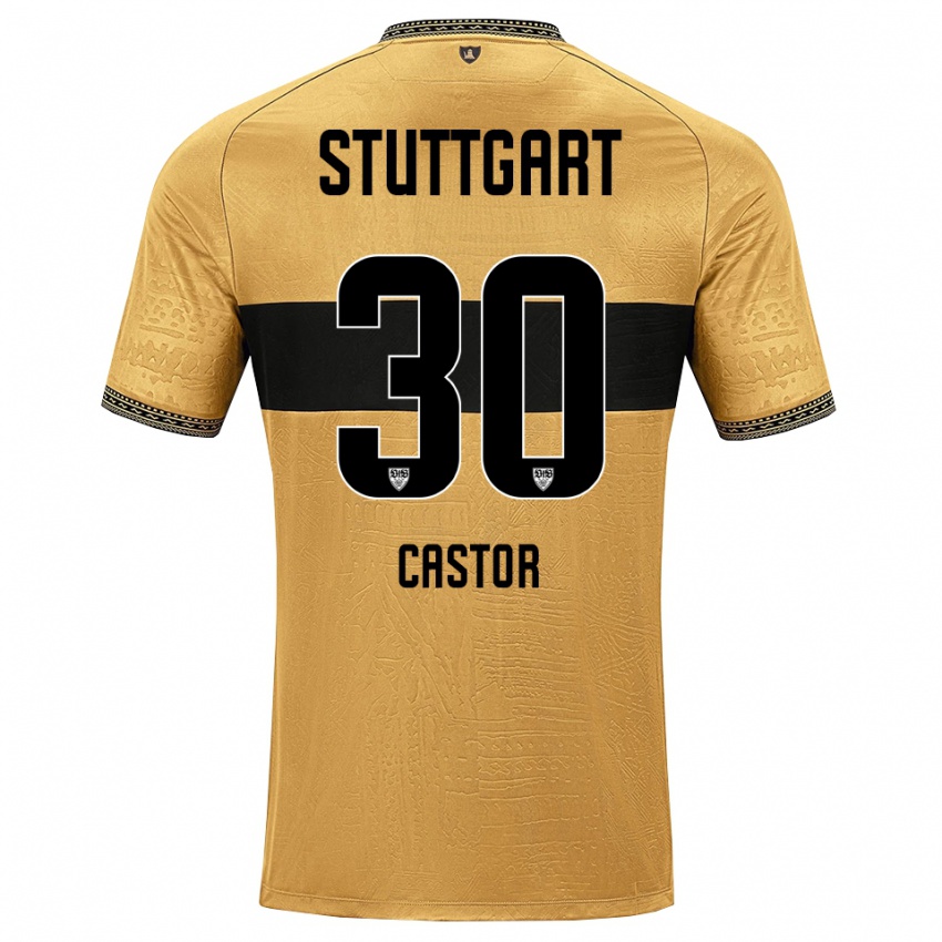 ילדים Joy Castor #30 לבן שחור חום הרחק ג'רזי 2026/27 חולצה קצרה