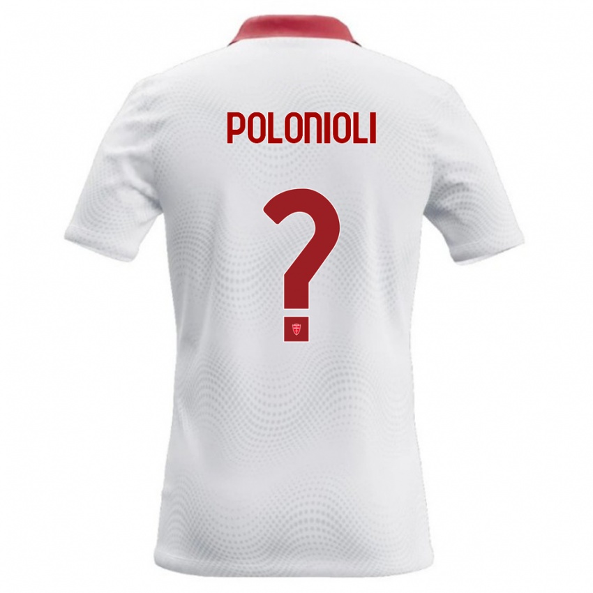 ילדים Matteo Polonioli #0 לבן אדום הרחק ג'רזי 2026/27 חולצה קצרה