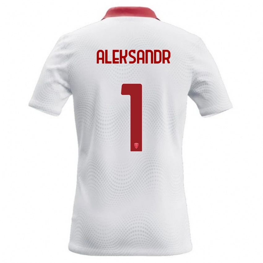 ילדים Aleksandr Ballabio #1 לבן אדום הרחק ג'רזי 2026/27 חולצה קצרה