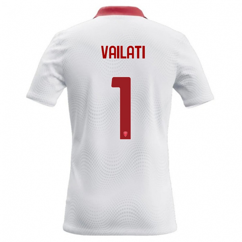 ילדים Andrea Vailati #1 לבן אדום הרחק ג'רזי 2026/27 חולצה קצרה