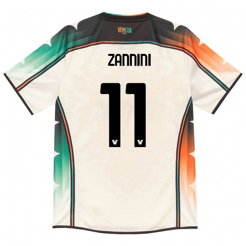 ילדים Sofia Zannini #11 תחרה ישנה כתום ירוק הרחק ג'רזי 2026/27 חולצה קצרה
