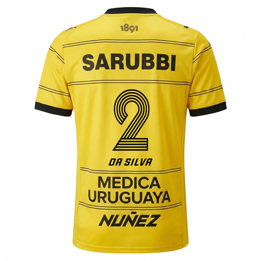 ילדים Gabriel Da Silva #2 צהוב שחור הרחק ג'רזי 2026/27 חולצה קצרה