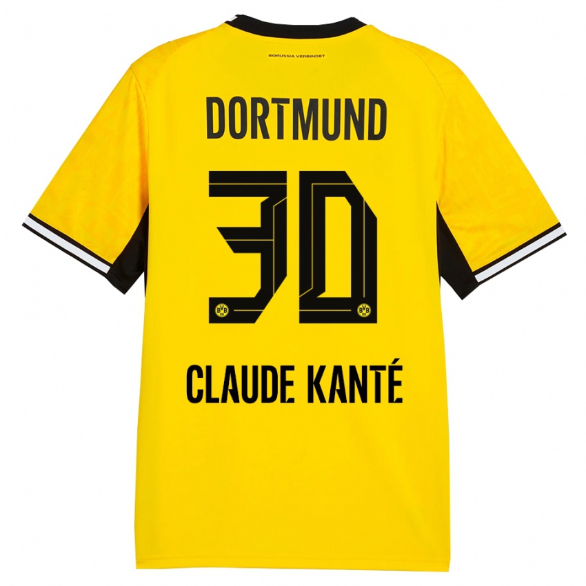 גברים Liam Claude Kanté #30 צהוב שחור לבן ג'רזי ביתית 2026/27 חולצה קצרה