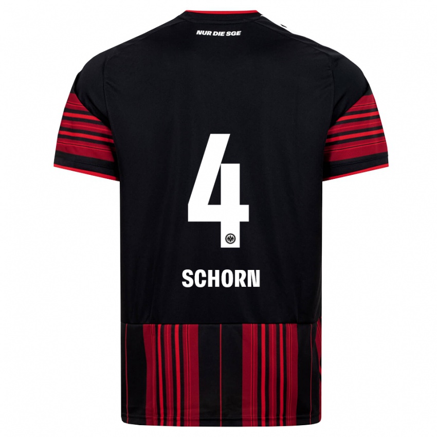 גברים Moritz Schorn #4 שחור אדום לבן ג'רזי ביתית 2026/27 חולצה קצרה