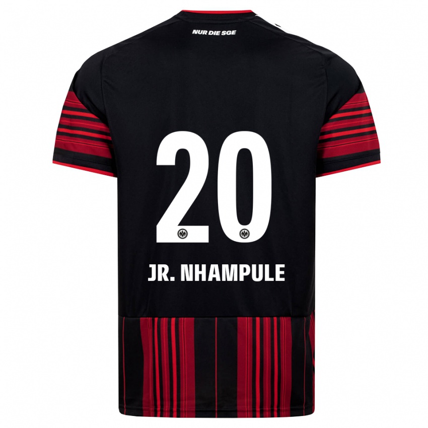 גברים Antonio Junior Nhampule #20 שחור אדום לבן ג'רזי ביתית 2026/27 חולצה קצרה
